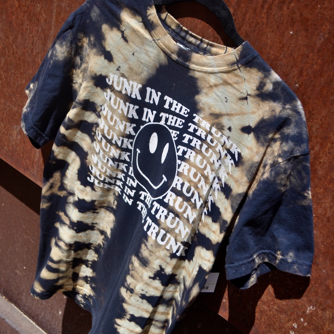 Reverse Dyed Black Smiley Junk T Shirt - Image 2