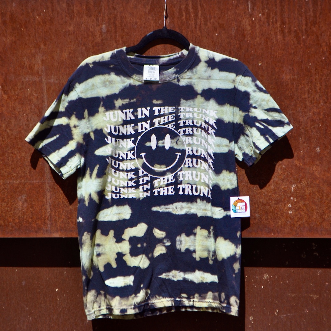 Reverse Dyed Black Smiley Junk T Shirt - Image 7