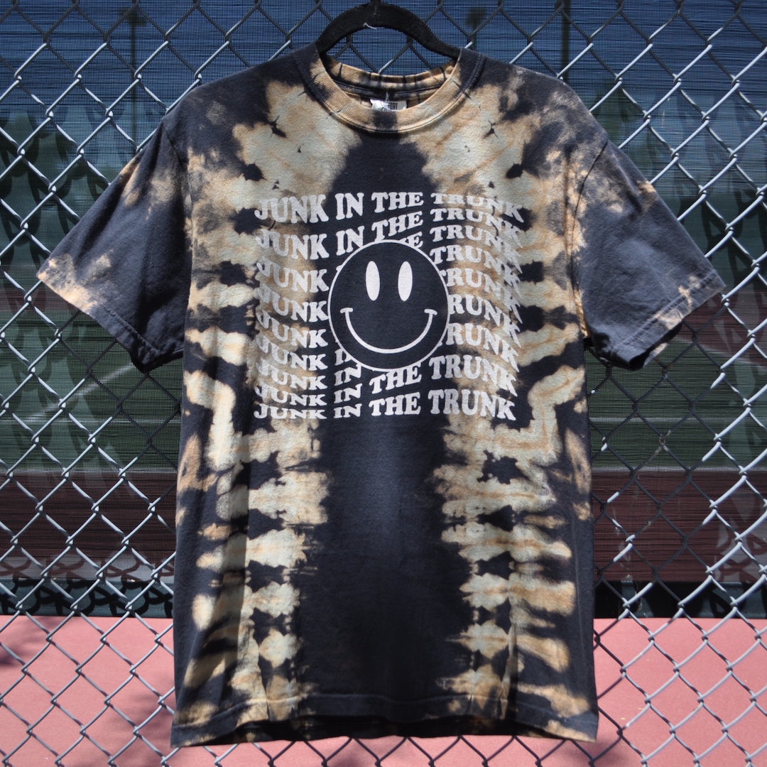 Reverse Dyed Black Smiley Junk T Shirt
