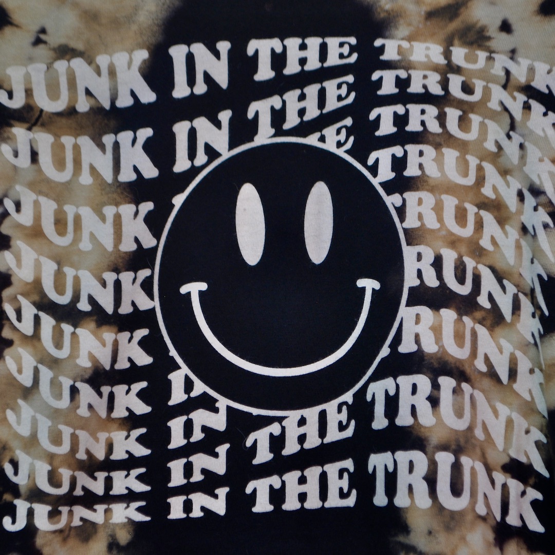 Reverse Dyed Black Smiley Junk T Shirt - Image 3