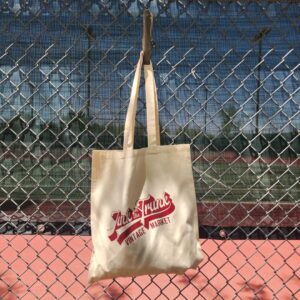 Canvas and Maroon JITT Tote Bag
